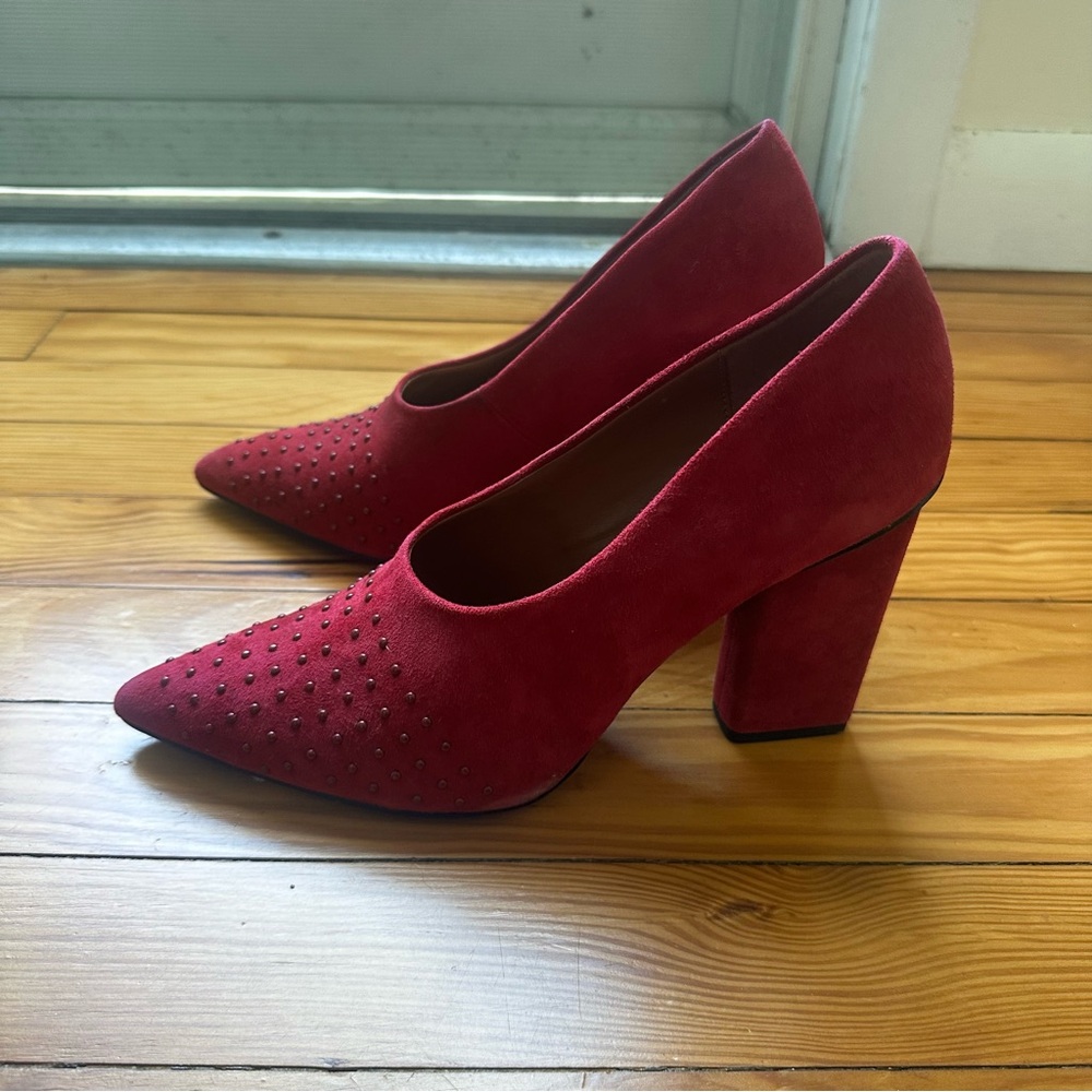 Red H by Halston Heels w. studs - Size 8